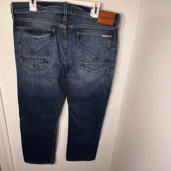 Hudson men’s 36 Byron 5pocket straight leg zip fly stretch,medium wash Jean - Picture 2 of 10